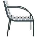 vidaXL Garden Chair Set of 2 Wood seat and backrest, steel frame