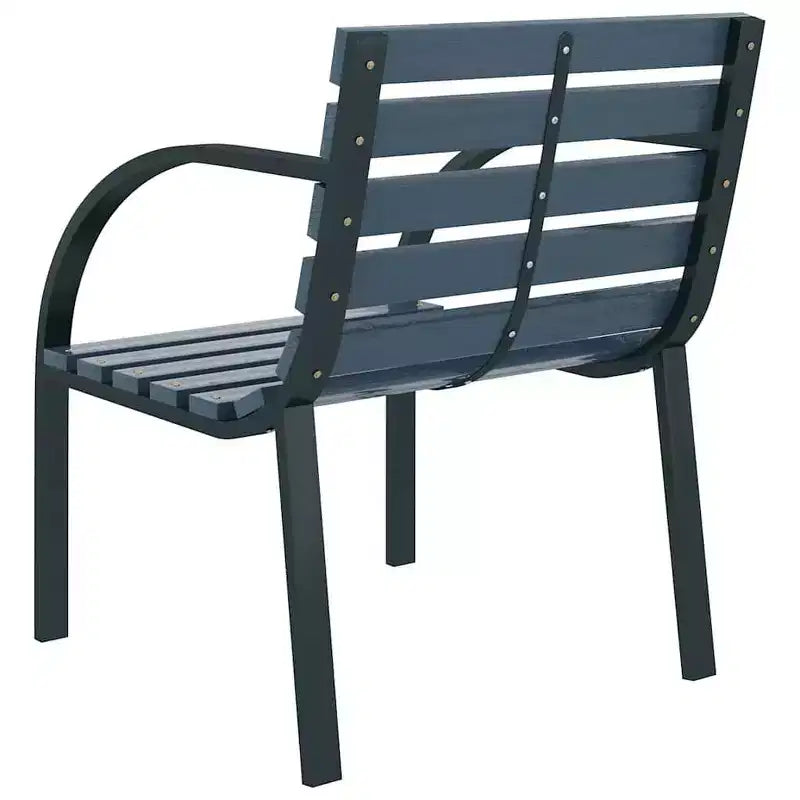 vidaXL Garden Chair Set of 2 Wood seat and backrest, steel frame