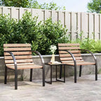 vidaXL Garden Chair Set of 2 Wood seat and backrest, steel frame