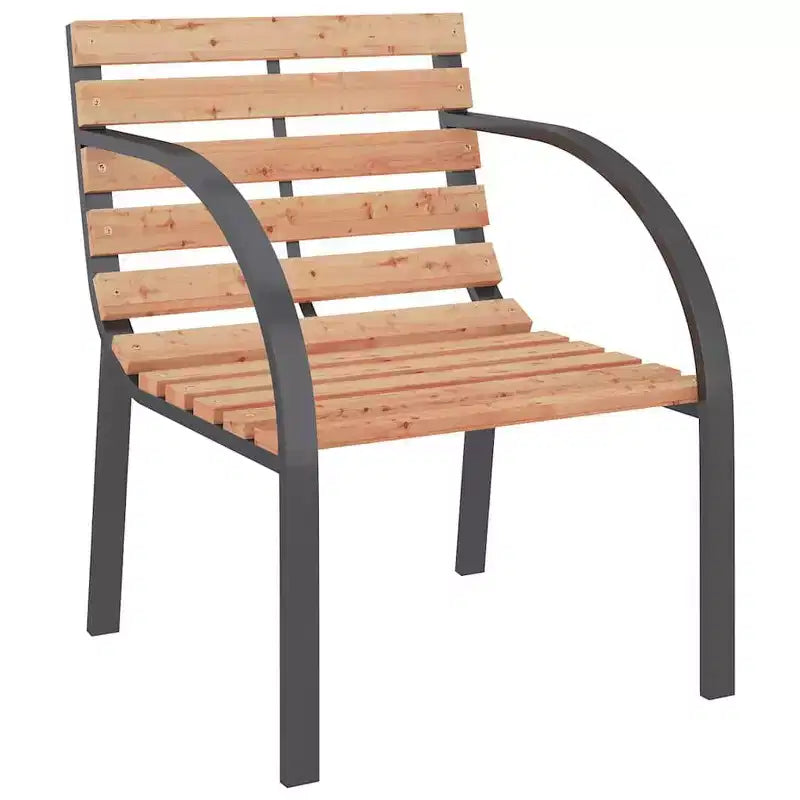 vidaXL Garden Chair Set of 2 Wood seat and backrest, steel frame