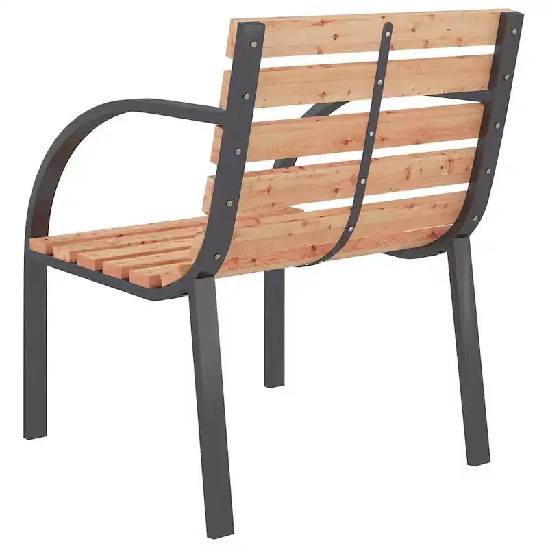 vidaXL Garden Chair Set of 2 Wood seat and backrest, steel frame
