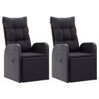 vidaXL Armchair PE Rattan, Powder-Coated Steel, Polyester One size
