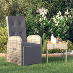 vidaXL Armchair PE Rattan, Powder-Coated Steel, Polyester One size