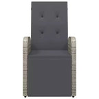 vidaXL Armchair PE Rattan, Powder-Coated Steel, Polyester One size