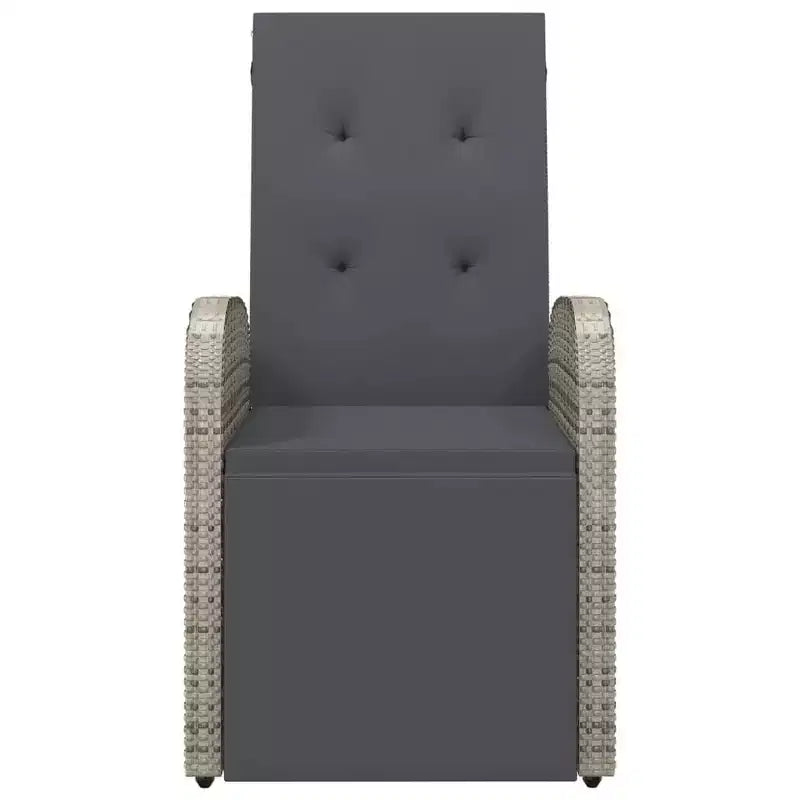 vidaXL Armchair PE Rattan, Powder-Coated Steel, Polyester One size