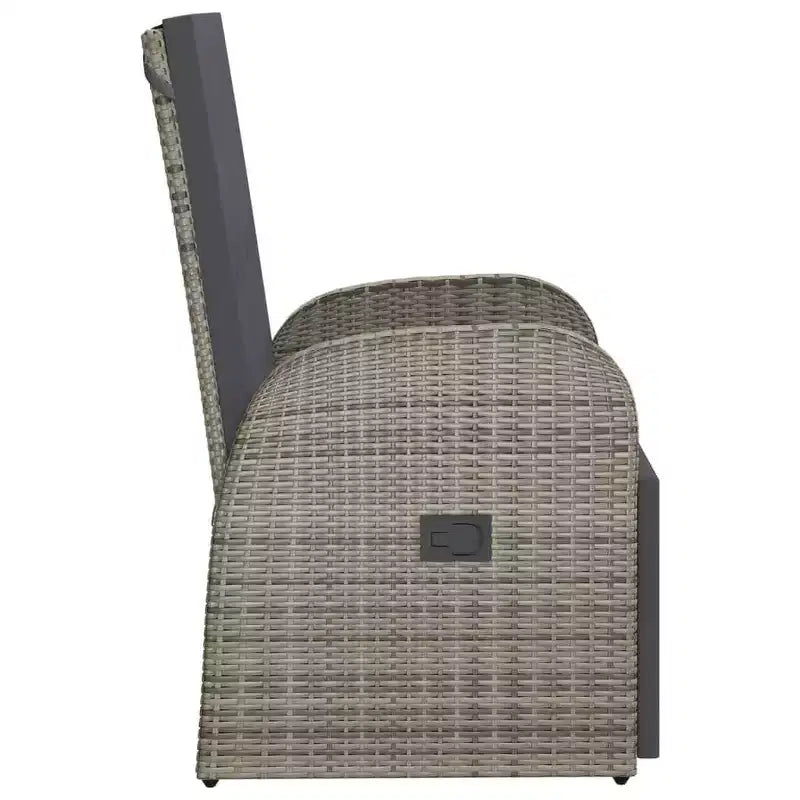 vidaXL Armchair PE Rattan, Powder-Coated Steel, Polyester One size