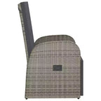vidaXL Armchair PE Rattan, Powder-Coated Steel, Polyester One size