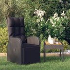vidaXL Armchair PE Rattan, Powder-Coated Steel, Polyester One size