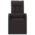 vidaXL Armchair PE Rattan, Powder-Coated Steel, Polyester One size