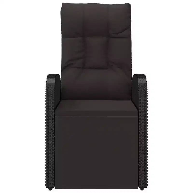 vidaXL Armchair PE Rattan, Powder-Coated Steel, Polyester One size