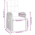 vidaXL Armchair PE Rattan, Powder-Coated Steel, Polyester One size