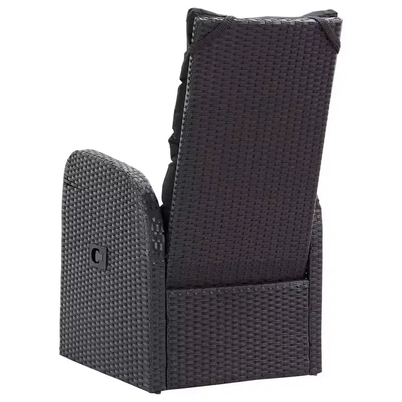 vidaXL Armchair PE Rattan, Powder-Coated Steel, Polyester One size