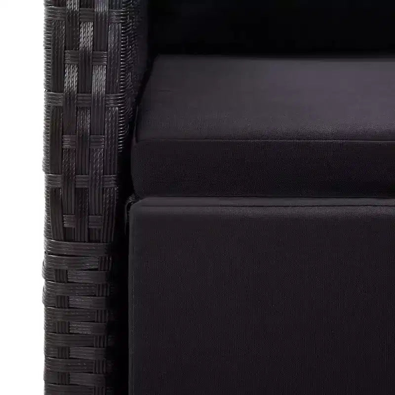 vidaXL Armchair PE Rattan, Powder-Coated Steel, Polyester One size
