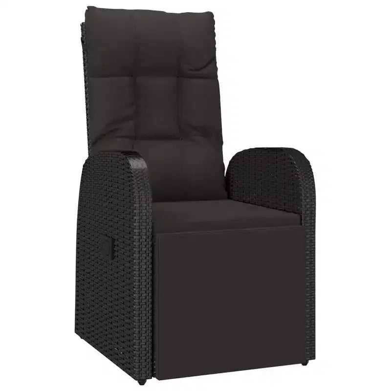 vidaXL Armchair PE Rattan, Powder-Coated Steel, Polyester One size
