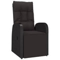 vidaXL Armchair PE Rattan, Powder-Coated Steel, Polyester One size