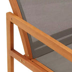 vidaXL Garden Chair , Natural Solid eucalyptus wood, Textilene