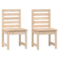 vidaXL Garden Chair Set of 2 Natural wood Solid Pine Wood Medium