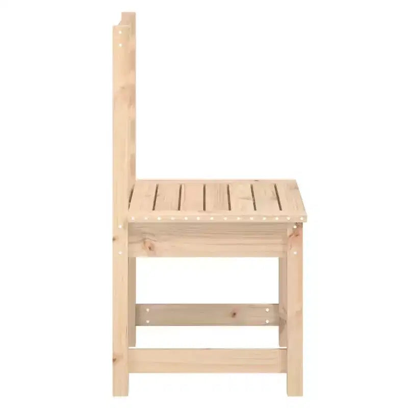 vidaXL Garden Chair Set of 2 Natural wood Solid Pine Wood Medium