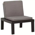 vidaXL Lounge Chair Grey, Anthracite Plastic, Fabric Medium