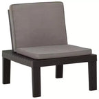 vidaXL Lounge Chair Grey, Anthracite Plastic, Fabric Medium