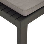 vidaXL Lounge Chair Grey, Anthracite Plastic, Fabric Medium