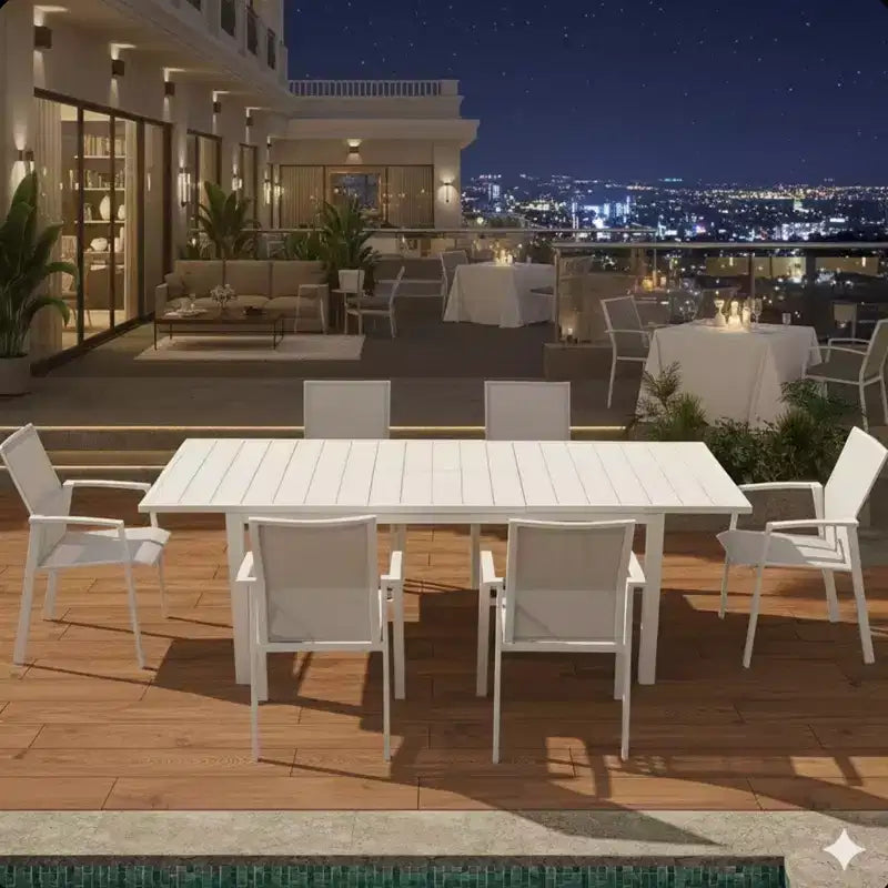 Set of 4 Aluminum Patio Dining Chairs 22.44 Wide Fully Assembled Stackable Outdoor Weather