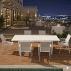 Set of 4 Aluminum Patio Dining Chairs 22.44 Wide Fully Assembled Stackable Outdoor Weather