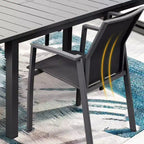 Set of 4 Aluminum Patio Dining Chairs 22.44 Wide Fully Assembled Stackable Outdoor Weather