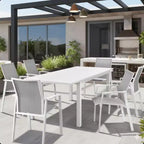 Set of 4 Aluminum Patio Dining Chairs 22.44 Wide Fully Assembled Stackable Outdoor Weather