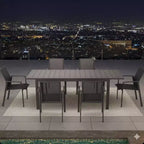 Set of 4 Aluminum Patio Dining Chairs 22.44 Wide Fully Assembled Stackable Outdoor Weather