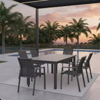 Set of 4 Aluminum Patio Dining Chairs 22.44 Wide Fully Assembled Stackable Outdoor Weather
