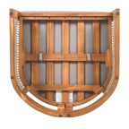 Acacia Wood Outdoor Club Chair with Curved Tub Design, Woven Rope Accents, Water-Resistant Cushions, Slat Construction for Patio or Garden