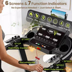 3.75HP Up to 9MPH Folding Treadmill Motorized Running Machine 105 Preset Program & LCD Display Screen