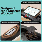 SereneLife Portable Folding Treadmill with Adjustable Incline & 12 Pre-set Workout Programs