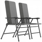 Outsunny Folding Patio Chairs Set of 2, Padded High Back Lawn Chairs with Armrests, 600D Oxford Fabric, Portable Outdoor Camping Chairs
