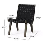 ModernLuxe Acacia Wood Outdoor Lounge Chairs, Patio Rope Weave Accent Chair with Sunken Ergonomic Contour - Set of 2