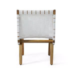 ModernLuxe Acacia Wood Outdoor Lounge Chairs, Patio Rope Weave Accent Chair with Sunken Ergonomic Contour - Set of 2