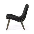 ModernLuxe Acacia Wood Outdoor Lounge Chairs, Patio Rope Weave Accent Chair with Sunken Ergonomic Contour - Set of 2