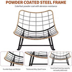 Outdoor Rocking Chair with Thick Cushion, 450 Lbs Heavy Duty Metal Frame, Water-Resistant Indoor/Outdoor Lounge Chair for Patio, Garden & Living Room