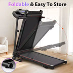NAYSAYE Foldable Incline Treadmill, Walking Running Machine with Heart Rate Monitor & Cup Holder for Home Gym, Black, 48.62*25.19*46.65