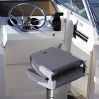 2-Pack Low Back Folding Boat Seats, Waterproof Marine Fishing Seats with 4 Thick Cushion for Bass Boat, Tracker Boat, Pontoon, and Speedboat