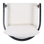 ModernLuxe Outdoor Aluminum Club Chair, Modern Sofa Chair Rust-Proof Patio Accent Chair with Beige Cushion, Backyard Lounge Seat
