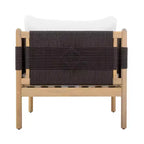 ModernLuxe Set of 2 Patio Accent Chair Dining Chair Rope Outdoor Club Chair Single Lounge Chair Armchair with Soft Cushion & Weather-Resistant Frame