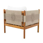 ModernLuxe Set of 2 Patio Accent Chair Dining Chair Rope Outdoor Club Chair Single Lounge Chair Armchair with Soft Cushion & Weather-Resistant Frame