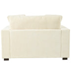 Beige 53.5 Chaise Lounge Chair with Solid Wood Legs and Comfort Pillows