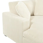 Beige 53.5 Chaise Lounge Chair with Solid Wood Legs and Comfort Pillows