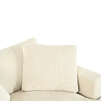 Beige 53.5 Chaise Lounge Chair with Solid Wood Legs and Comfort Pillows