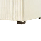 Beige 53.5 Chaise Lounge Chair with Solid Wood Legs and Comfort Pillows