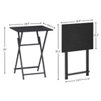 2-Piece Folding TV Tray Table,Portable Sofa Side Table,Industrial Snack Table, Space-Saving Easy to Fold Wood Rustic