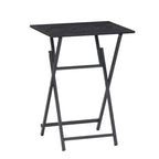 2-Piece Folding TV Tray Table,Portable Sofa Side Table,Industrial Snack Table, Space-Saving Easy to Fold Wood Rustic